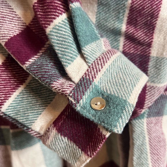 NWT MAYORAL Plaid Flannel Hi-Lo Flannel Shirt /Overshirt -
Multi - Girls 12 - Picture 5 of 8